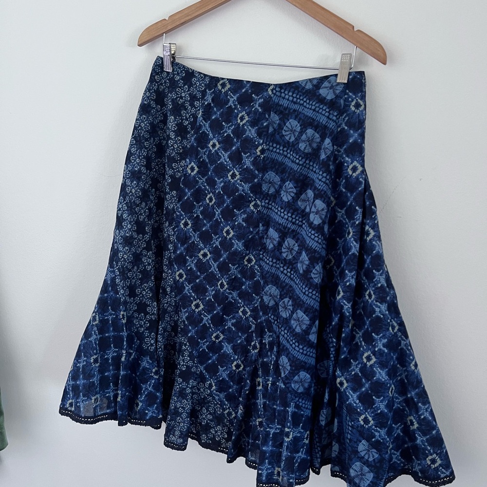 Jones New York Sports Woman Skirt Navy Tie Dyed Effect 100% Cotton Plus Size 16W - Picture 3 of 6